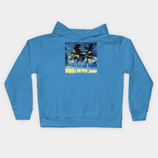 Starry Night Palm Trees Kids Hoodie